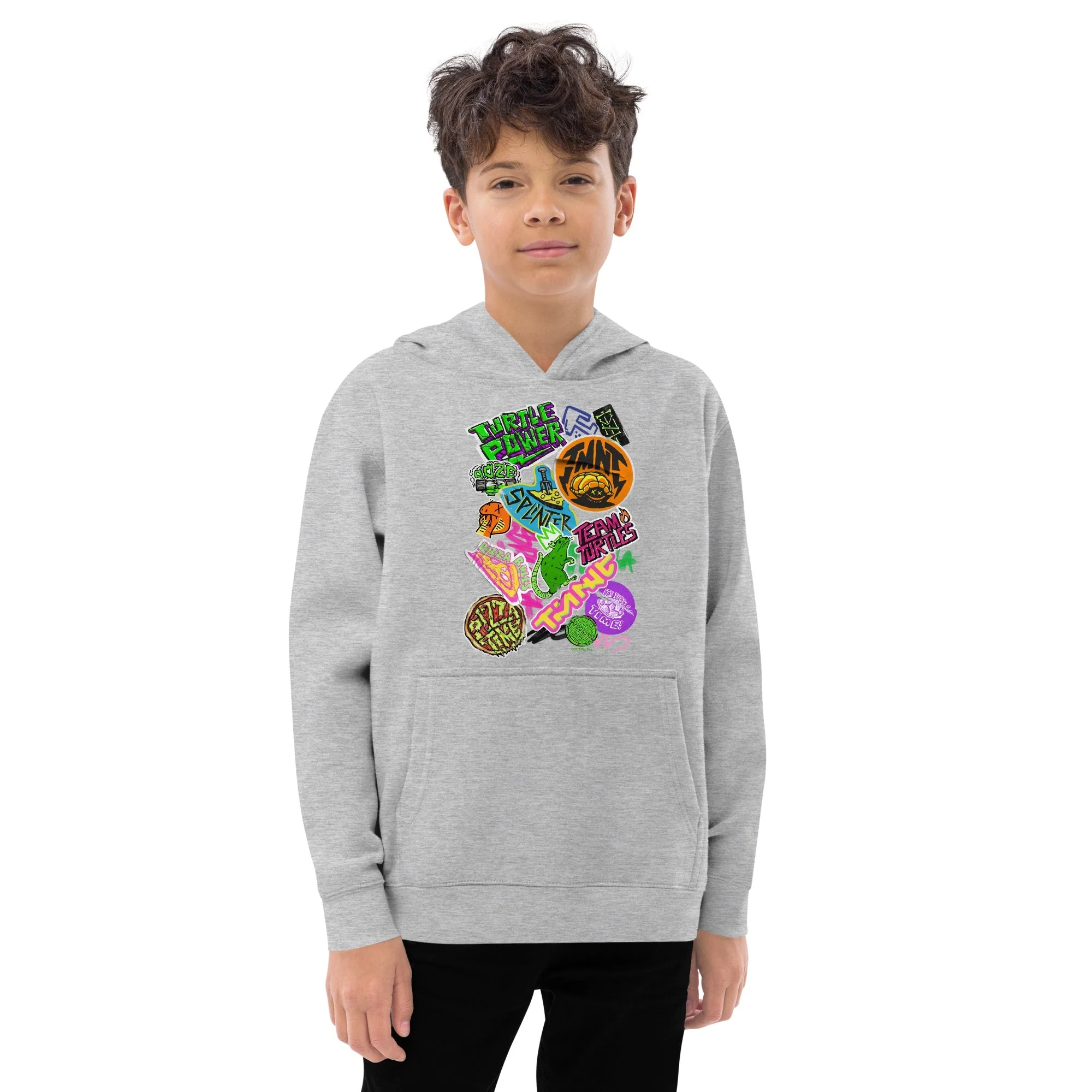 Teenage Mutant Ninja Turtles: Mutant Mayhem Sticker Medley Kids Hoodie - Image 3