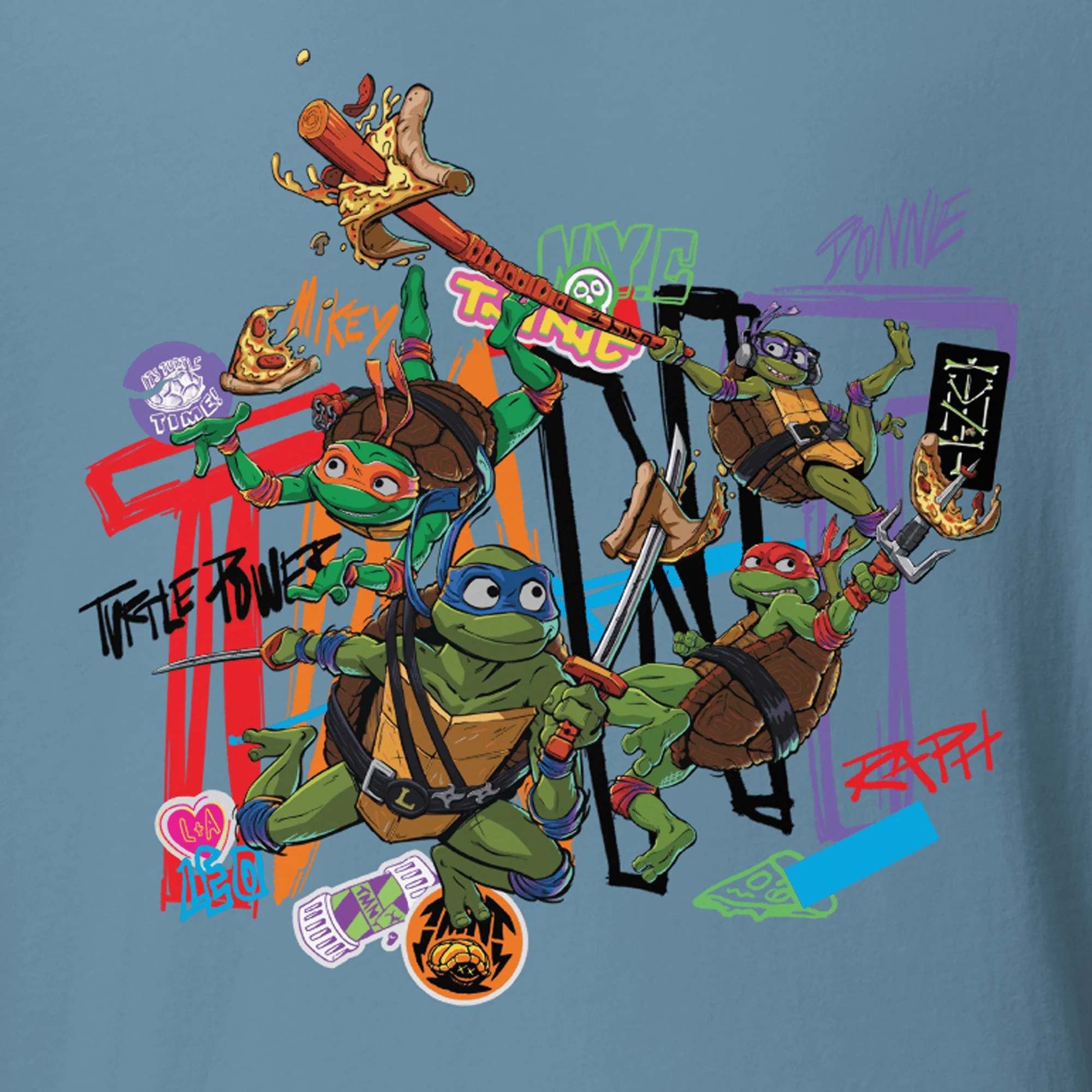 Teenage Mutant Ninja Turtles: Mutant Mayhem Turtle Power Adult Short Sleeve T-Shirt - Image 2