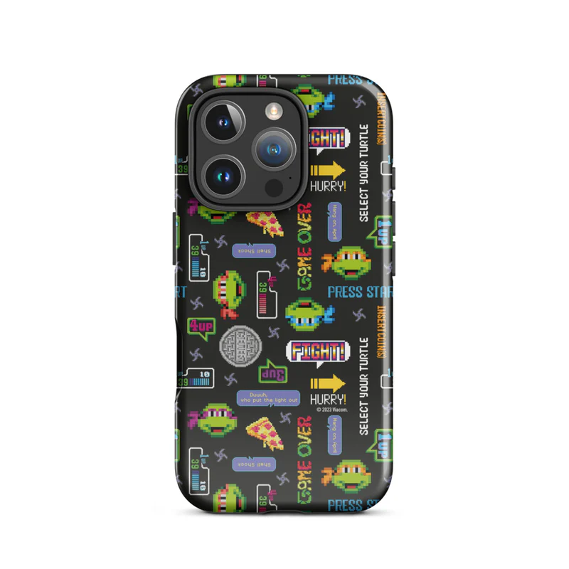 Teenage Mutant Ninja Turtles Video Game Pattern Tough Phone Case - iPhone - Image 2