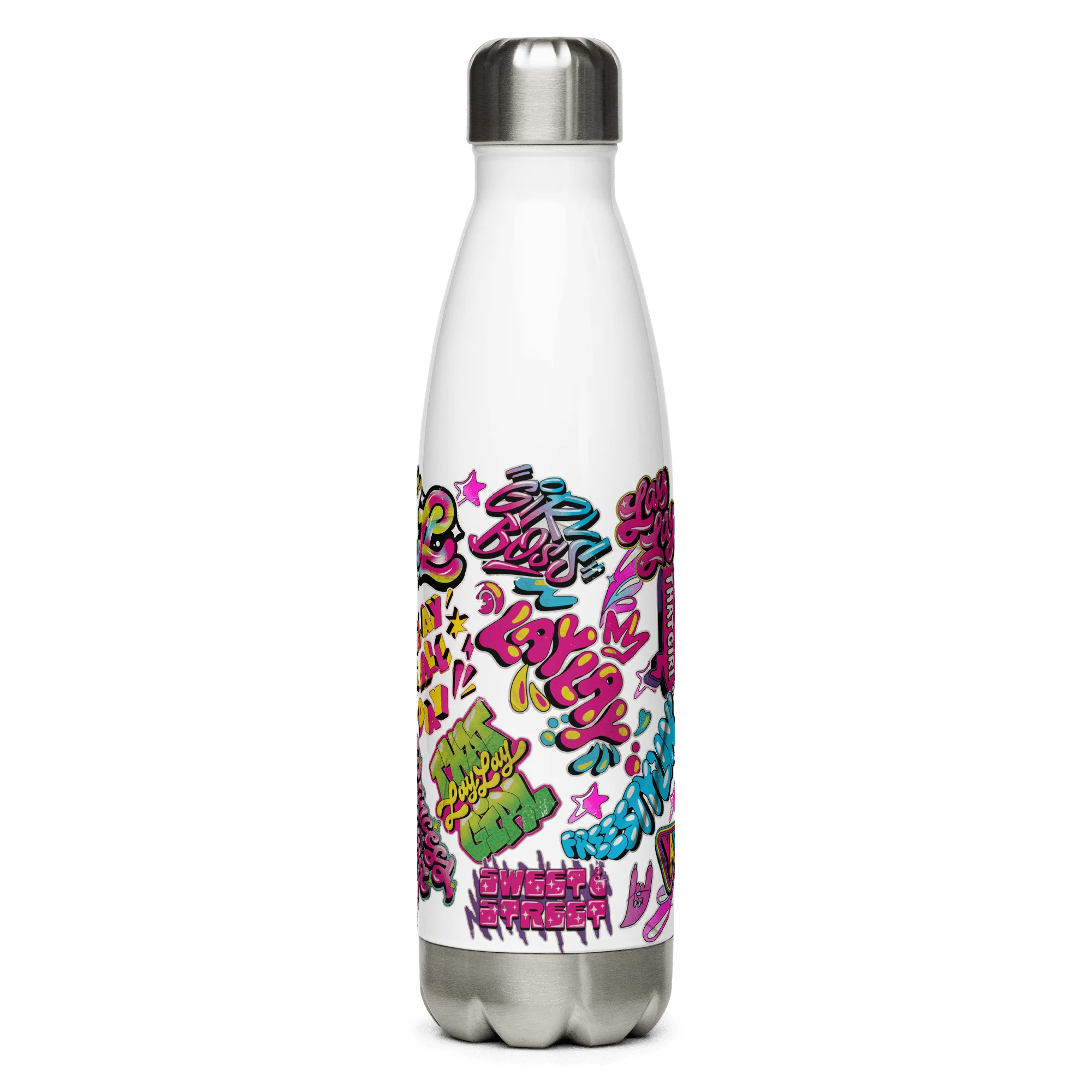 That Girl Lay Lay Collage Stainless Steel Water Bottle - Image 3