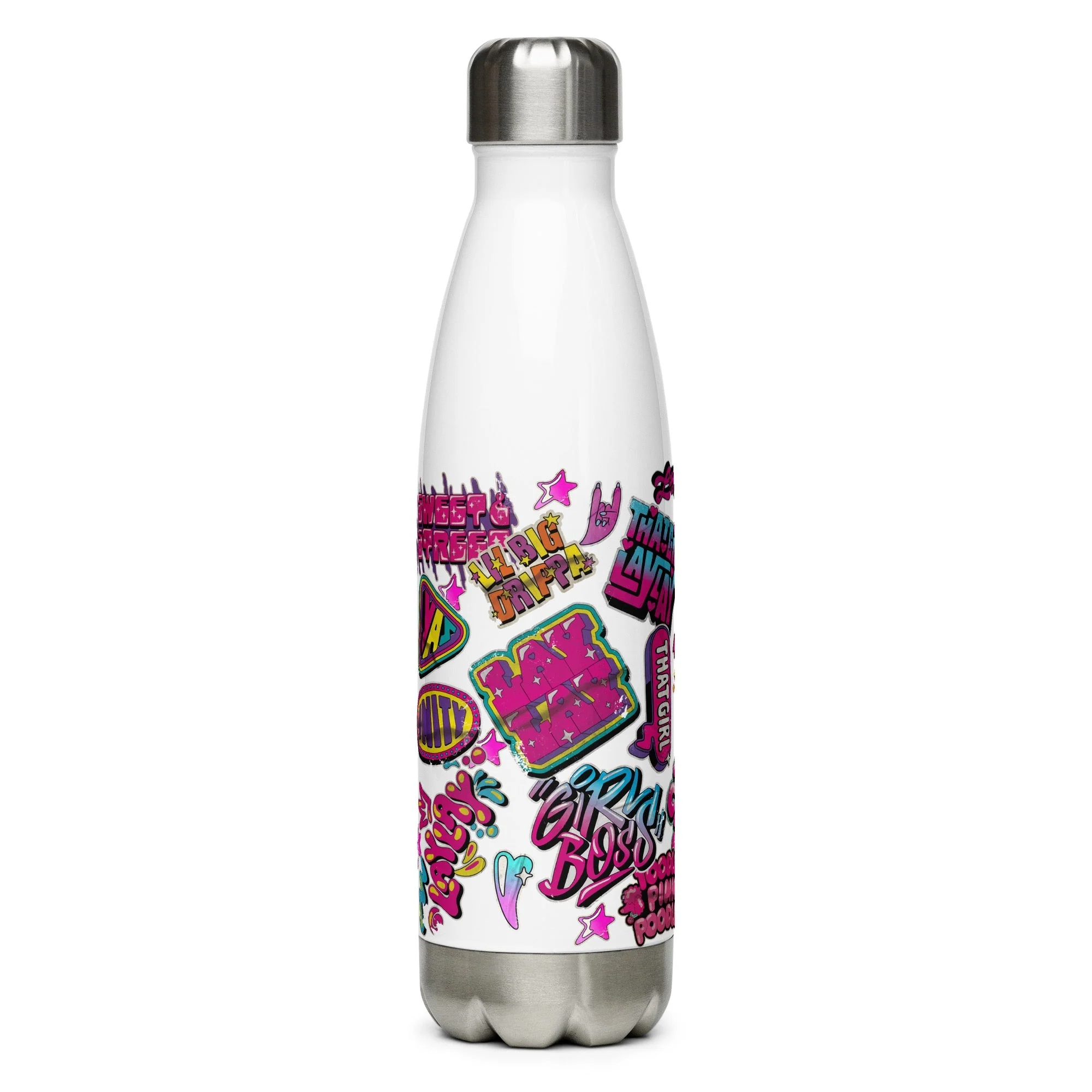 That Girl Lay Lay Collage Stainless Steel Water Bottle - Image 4
