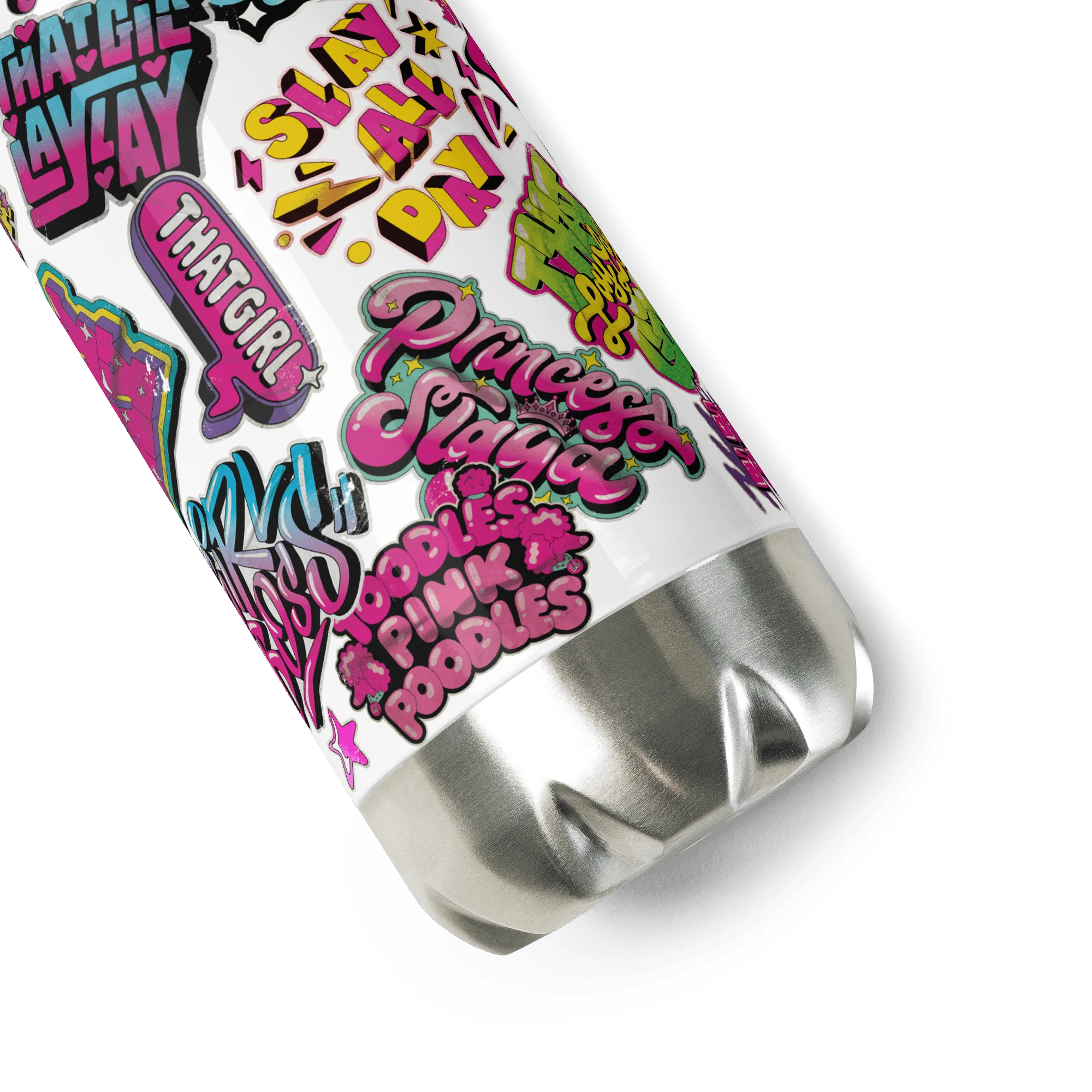 That Girl Lay Lay Collage Stainless Steel Water Bottle - Image 7