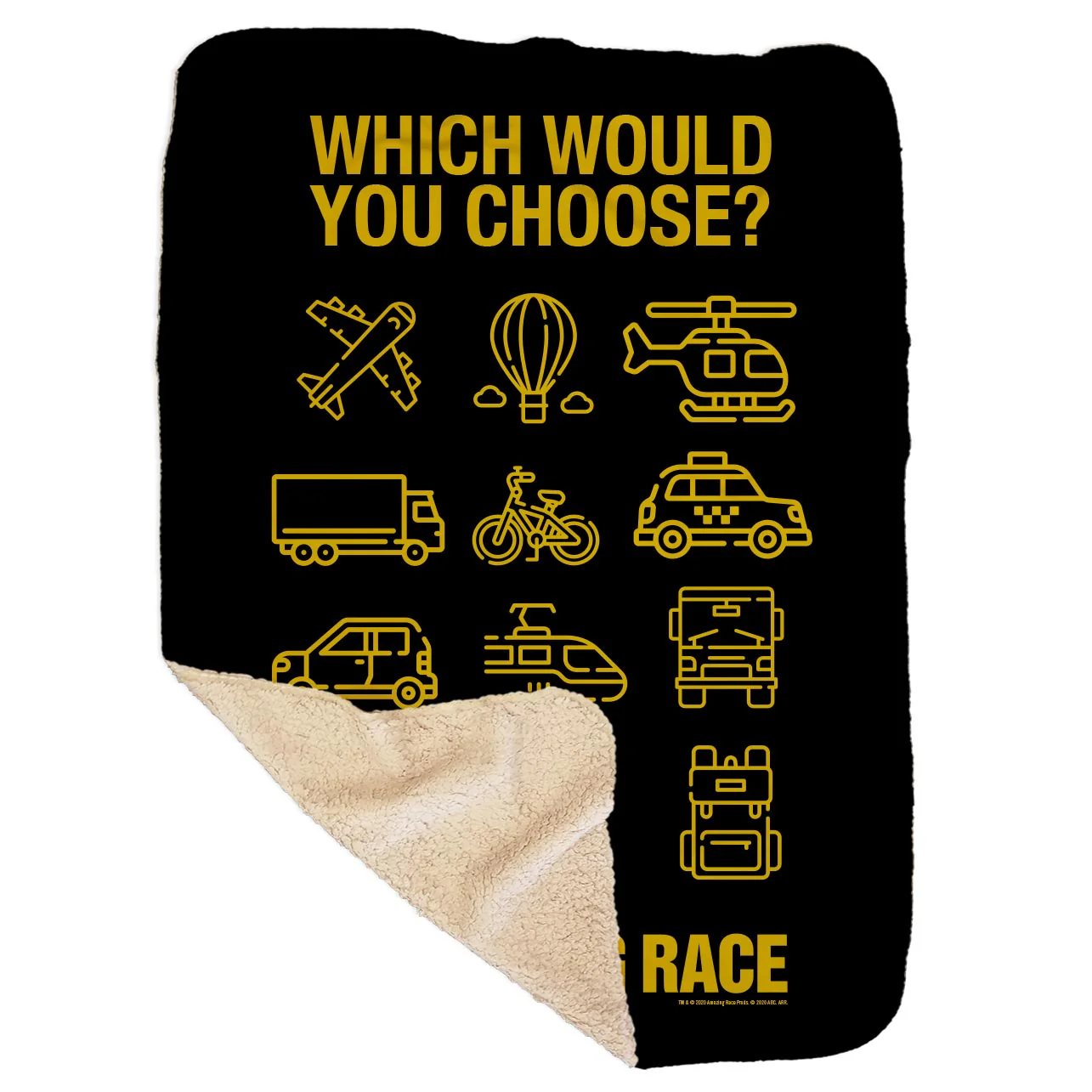 The Amazing Race Choose Your Adventure Sherpa Blanket - Image 3