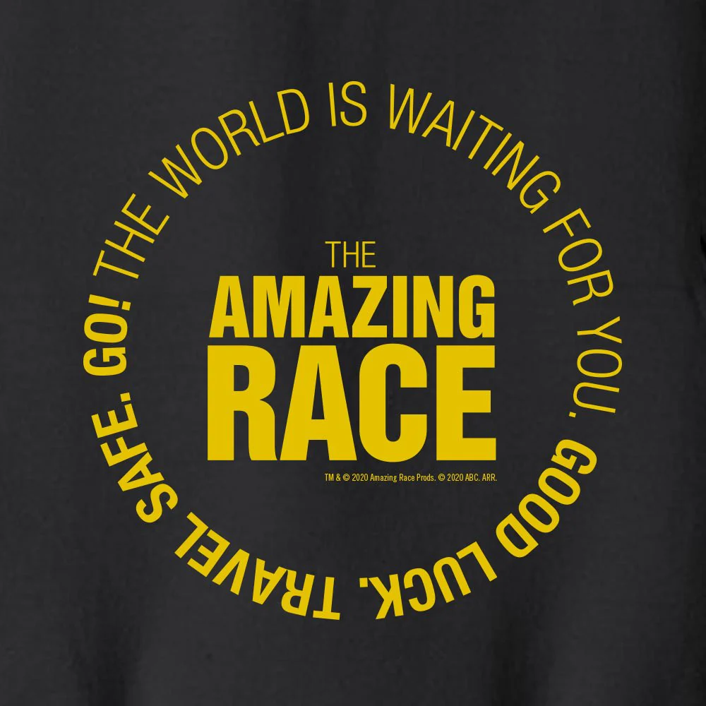 The Amazing Race Yellow Starting Badge Fleece Hooded Sweatshirt - Image 2