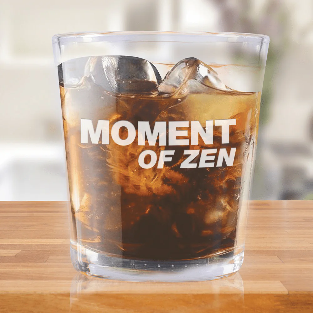 The Daily Show Moment of Zen Laser Engraved Rocks Glass
