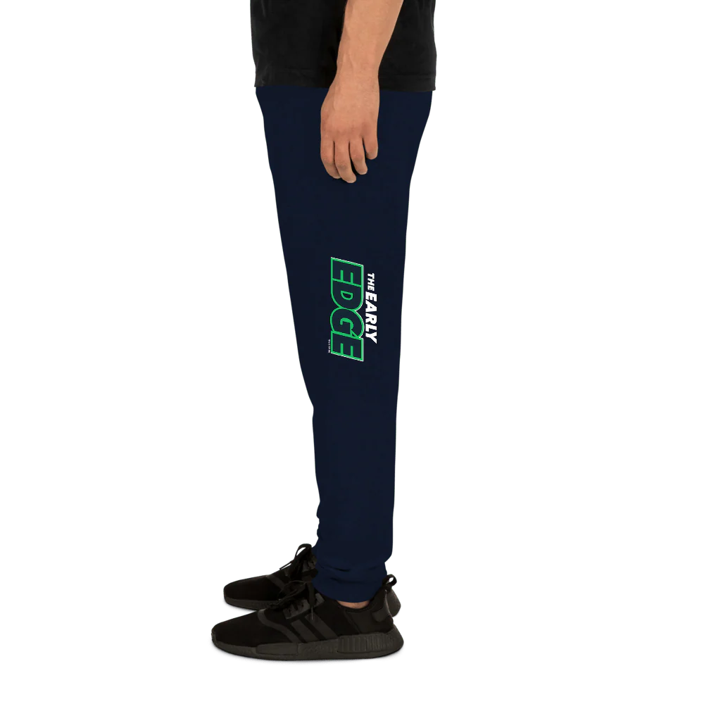 The Early Edge Podcast Logo Adult Fleece Joggers - Image 3