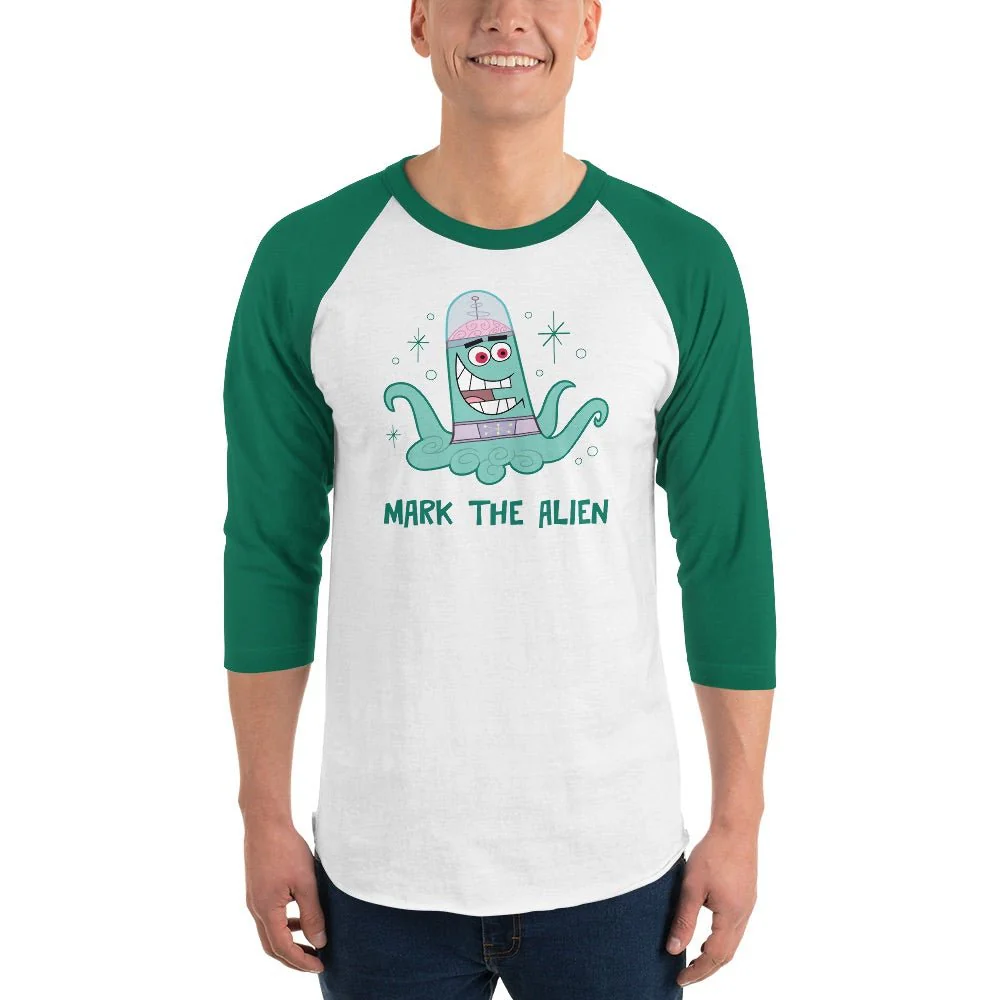 The Fairly OddParents Mark The Alien 3/4 Sleeve Raglan Shirt - Image 3