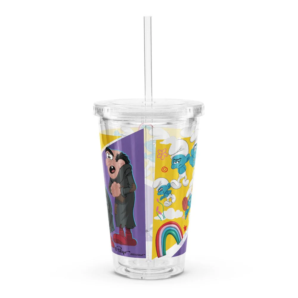 The Smurfs Movie Strip Clear Plastic Tumbler - Image 3