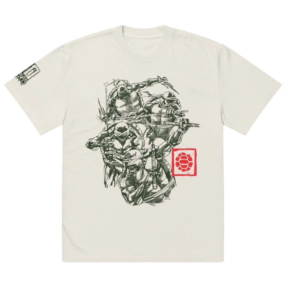 Teenage Mutant Ninja Turtles 40th Anniversary Group Oversized T-Shirt