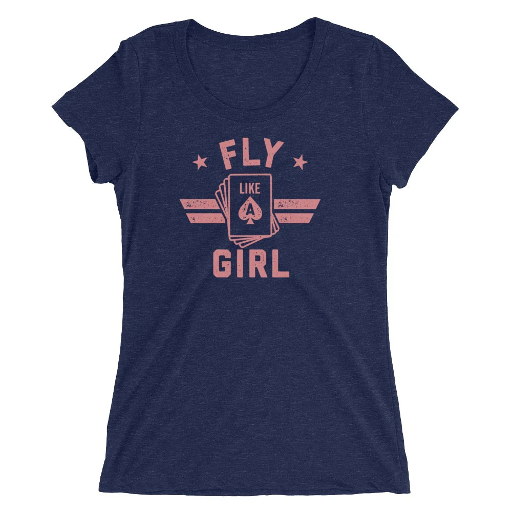 Top Gun: Maverick Fly Like A Girl Women's Tri-Blend Short Sleeve T-Shirt - Image 3