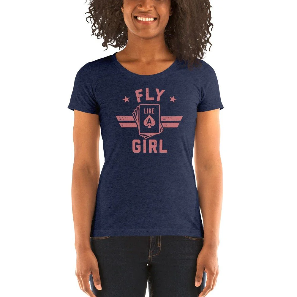 Top Gun: Maverick Fly Like A Girl Women's Tri-Blend Short Sleeve T-Shirt - Image 4