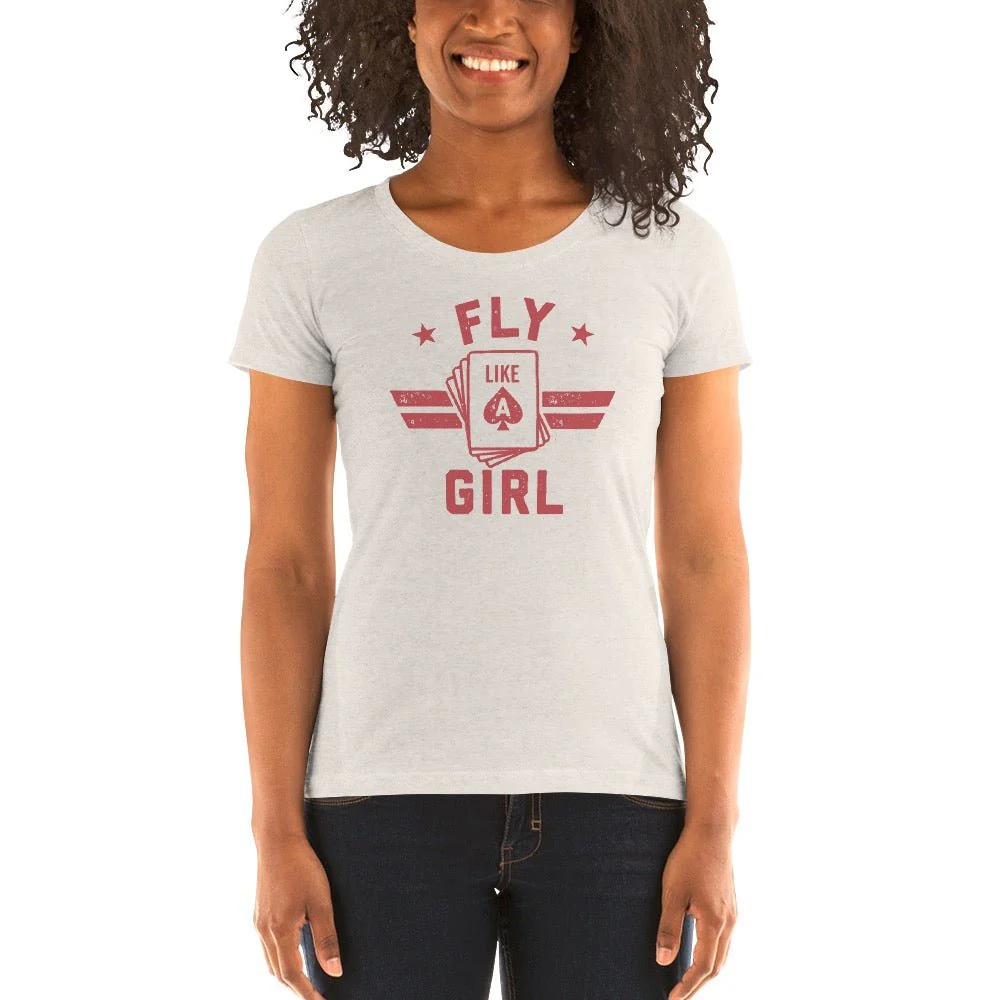Top Gun: Maverick Fly Like A Girl Women's Tri-Blend Short Sleeve T-Shirt - Image 8