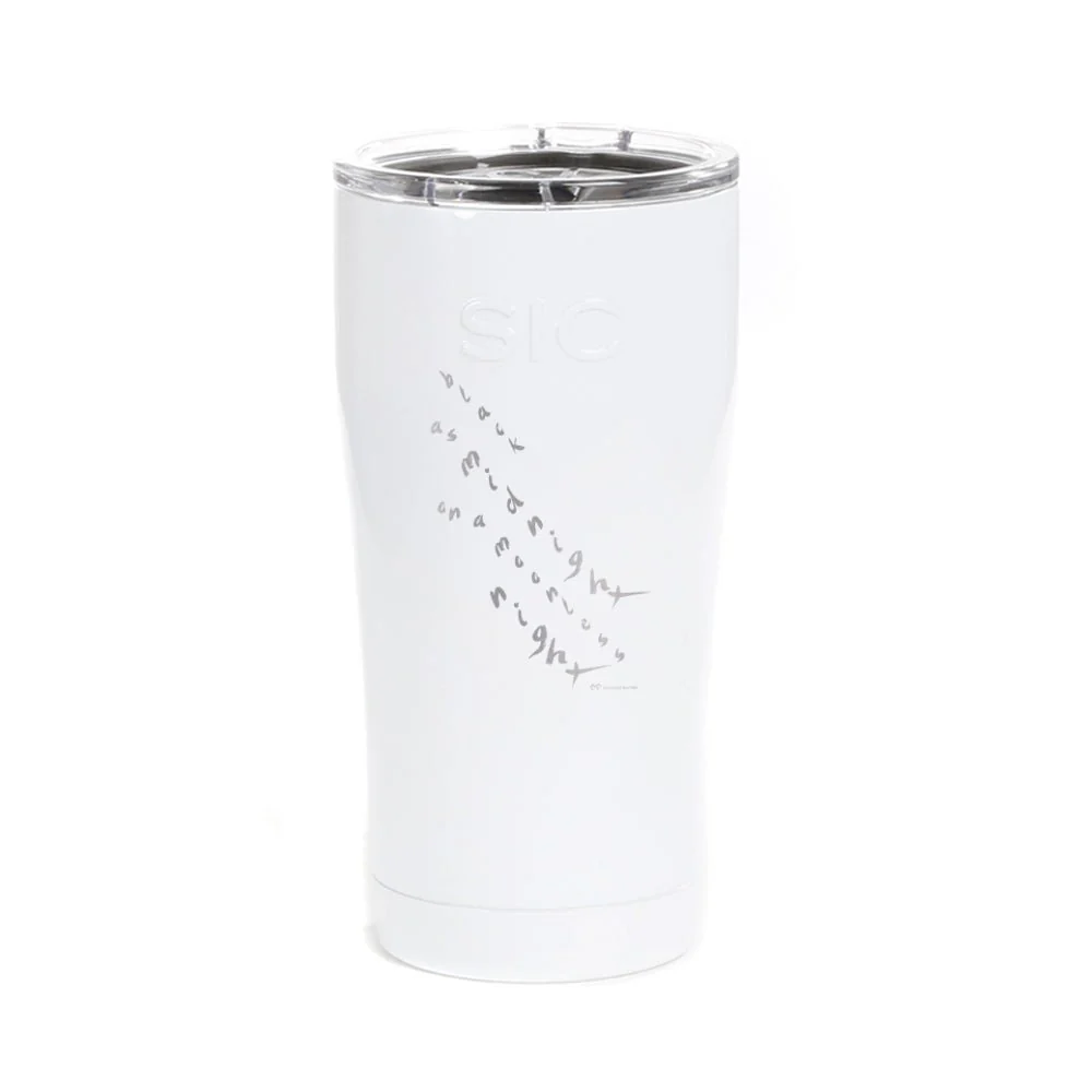 Twin Peaks Black as Midnight Handwritten Laser Engraved SIC Tumbler - Image 6
