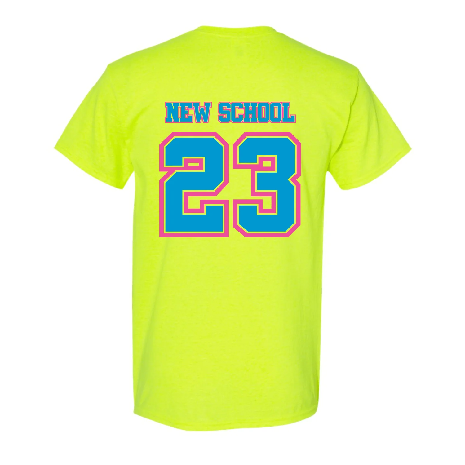 Wild 'N Out Neon Yellow New School Adult Short Sleeve T-Shirt - Image 2
