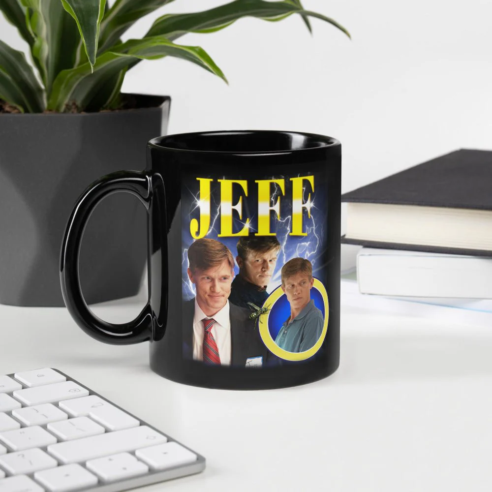 Yellowjackets Jeff Heartthrob Black Glossy Mug - Image 3