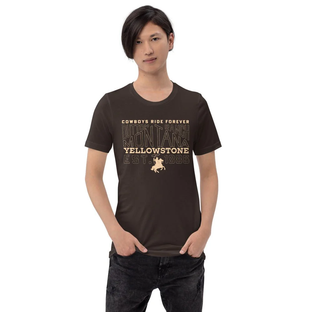 Yellowstone Cowboys Ride Forever Unisex T-Shirt - Image 4