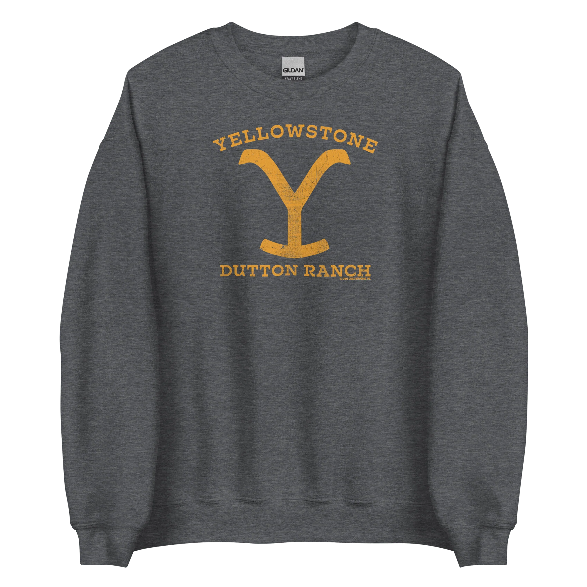 Yellowstone Dutton Ranch Distressed Logo Fleece Crewneck Sweatshirt - Image 4