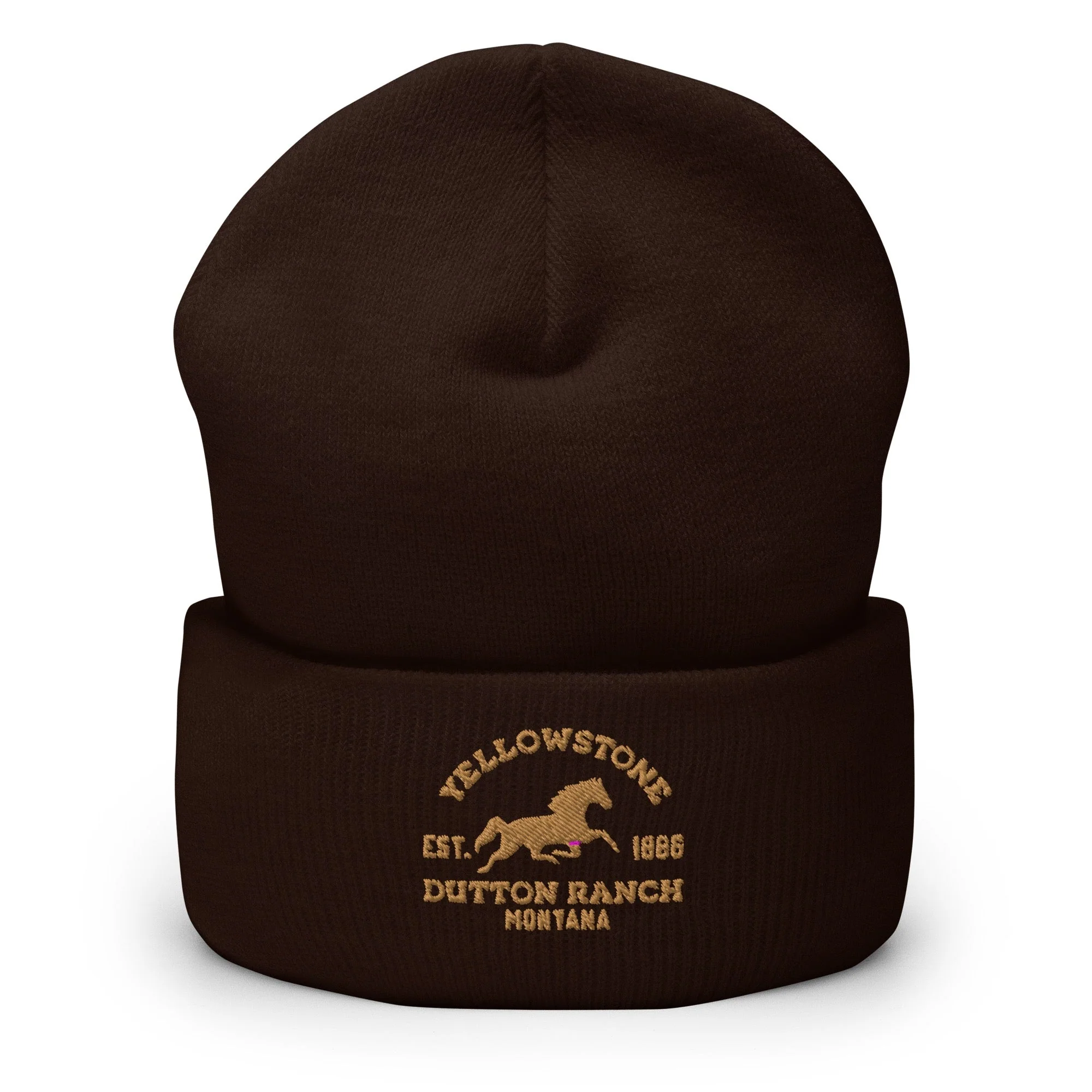 Yellowstone Dutton Ranch Montana Embroidered Beanie