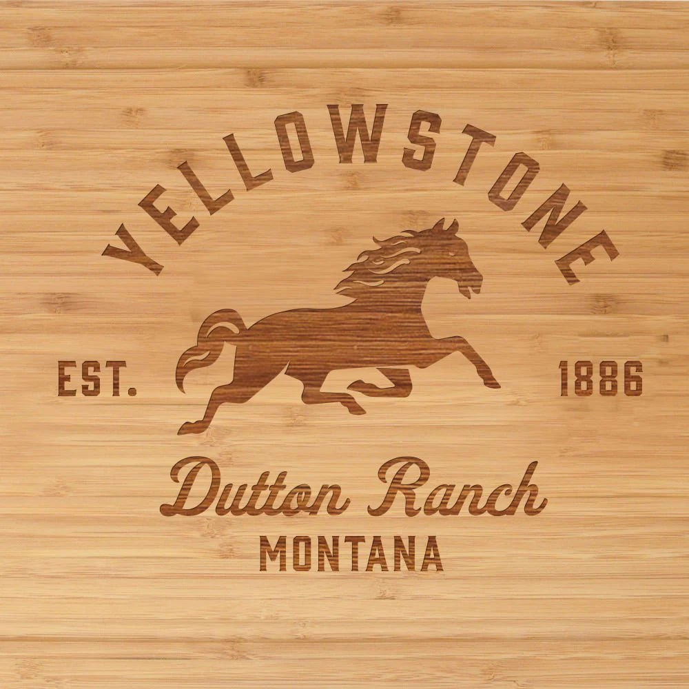 Yellowstone Dutton Ranch Montana Laser Engraved Cutting Board - Image 3