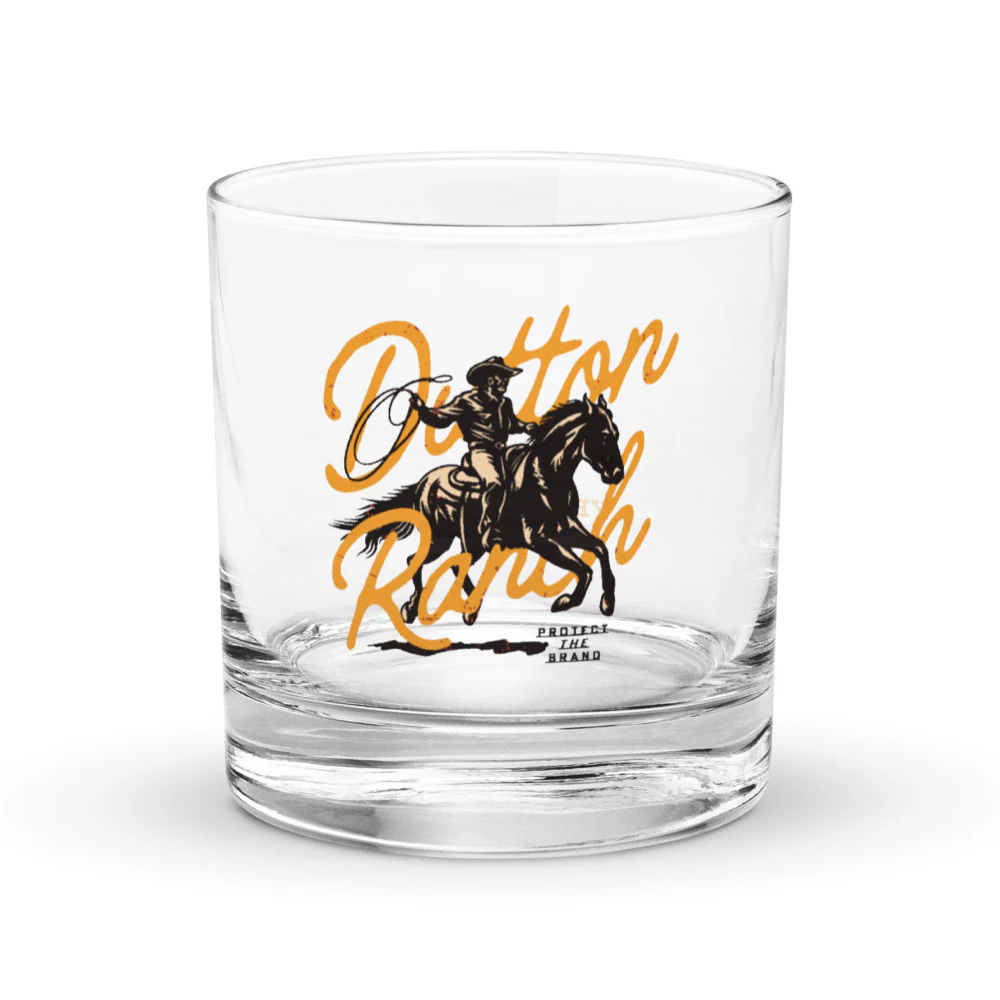 Yellowstone Dutton Ranch Rocks Glass