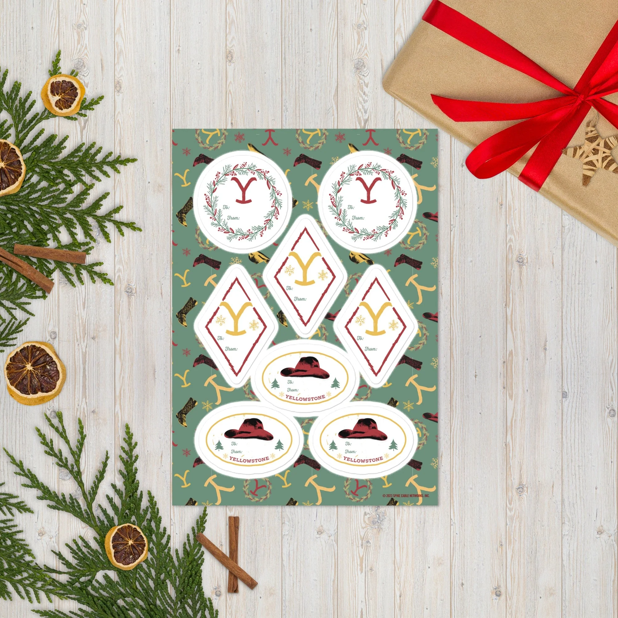 Yellowstone Holiday Icons Gift Sticker Sheet - Image 3