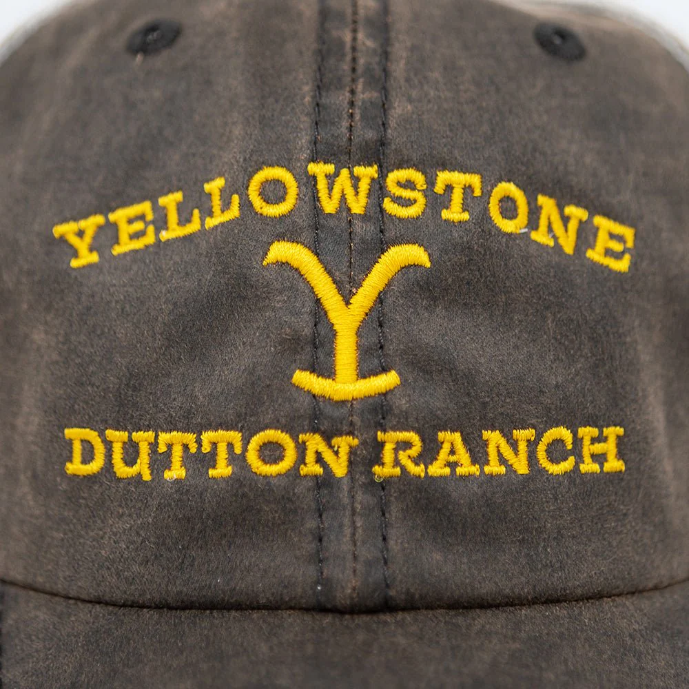 Yellowstone Logo As Seen On TV Brown Washed Hat - Image 3