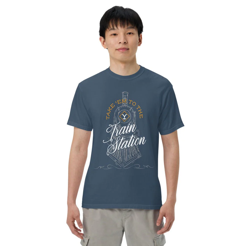 Yellowstone Take 'Em To The Train Station Unisex Comfort Colors T-Shirt - Image 5