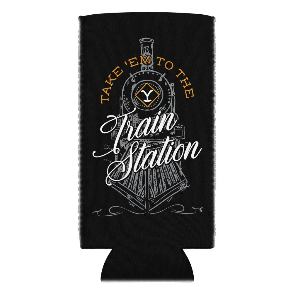 Yellowstone Train Station Can Cooler - Image 5