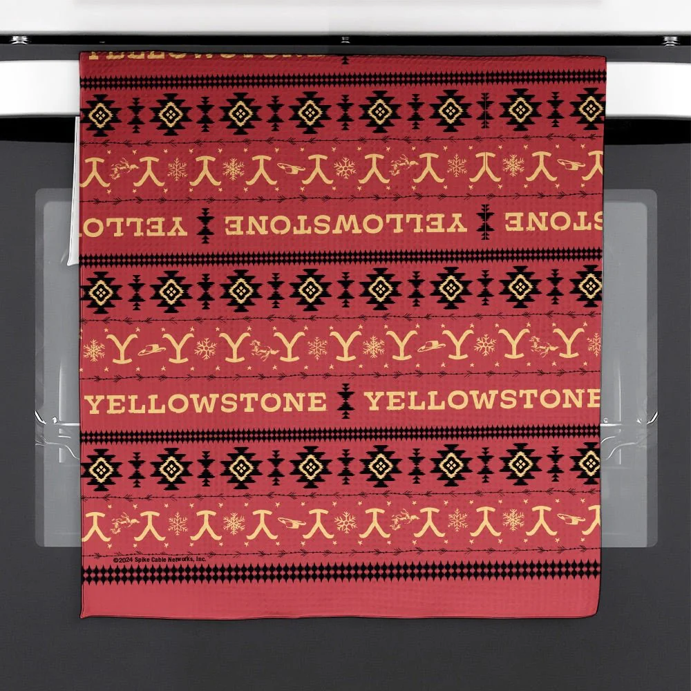 Yellowstone Winter on the Ranch Kitchen Towel - Image 3