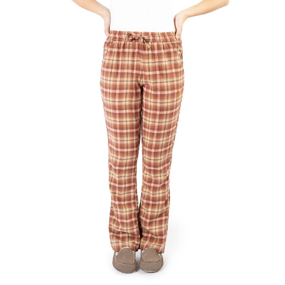 Yellowstone Embroidered Y Logo Women's Cabin Jams Flannel Pajama Pants - Image 11