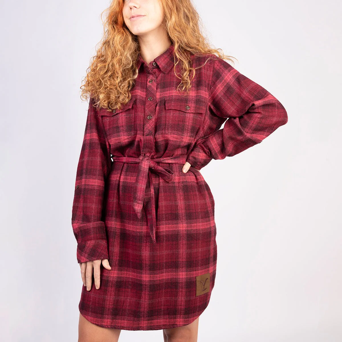 Yellowstone Y Logo Women's Snuggler Flannel Dress - Image 4