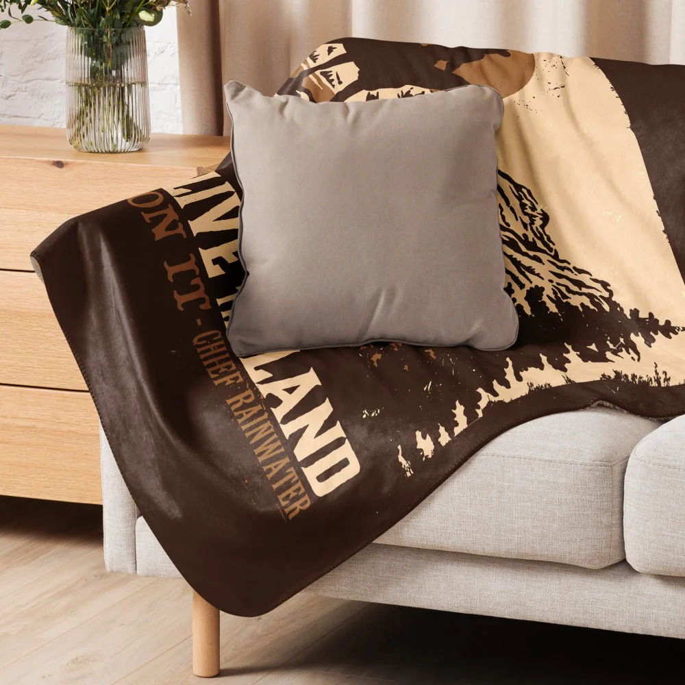 Yellowstone You Live With The Land Premium Sherpa Blanket - Image 5