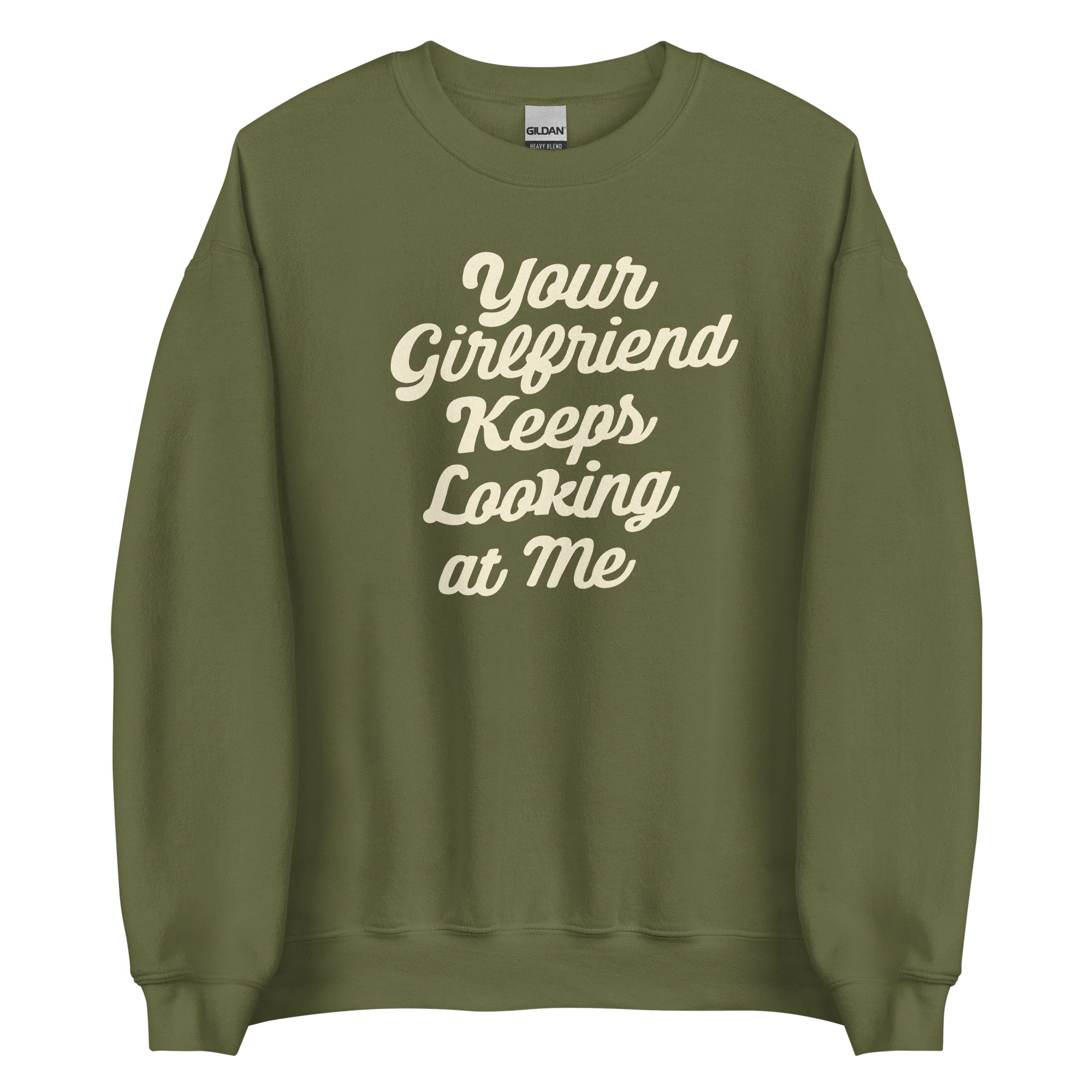 Yellowstone Your Girlfriend Keeps Looking At Me Fleece Crewneck Sweatshirt - Image 6